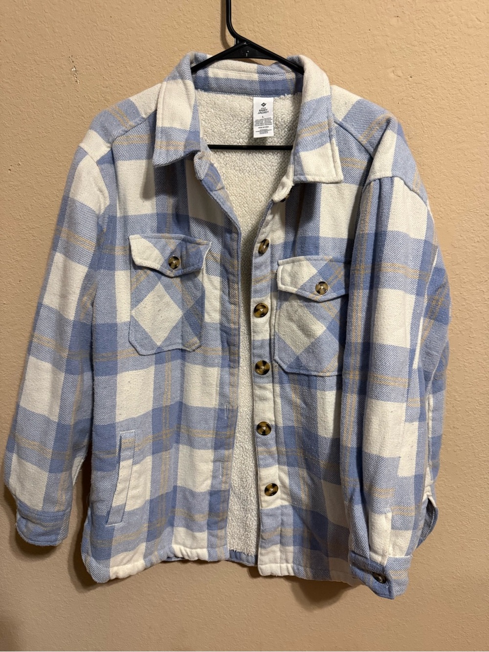 Members Mark Blue Shacket - Size Large